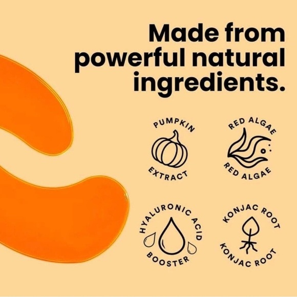 NIB BLAQ Treatment Pumpkin Fresh Peepers Stimulating Hyaluronic Acid Eye Mask - Picture 7 of 11